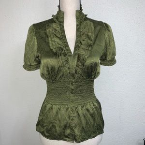 Bebe Olive Green Top